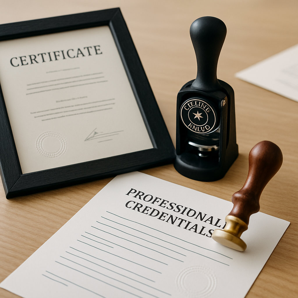 Professional Notary Credentials and Certifications